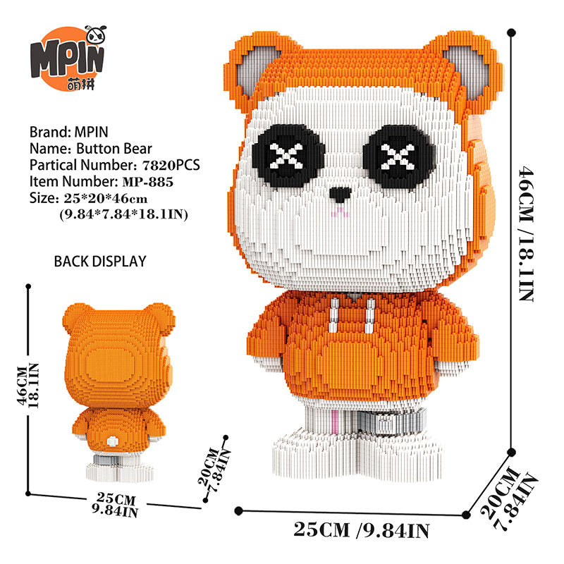 【46cm】M885 Button Bear