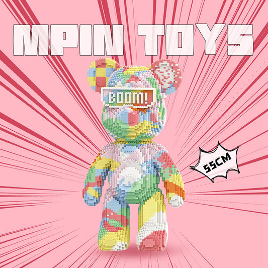 【55cm】M7707 Colorful Rainbow Violent Bear