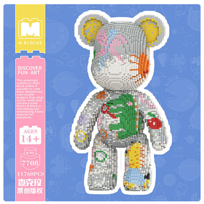 【55cm】M7708 Street graffiti violent bear