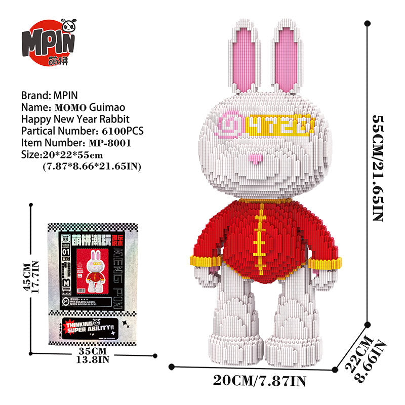 【55cm】M8001 Guimao Happy New Year Rabbit