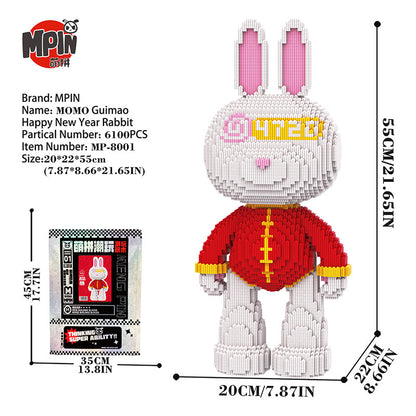 【55cm】M8001 Guimao Happy New Year Rabbit