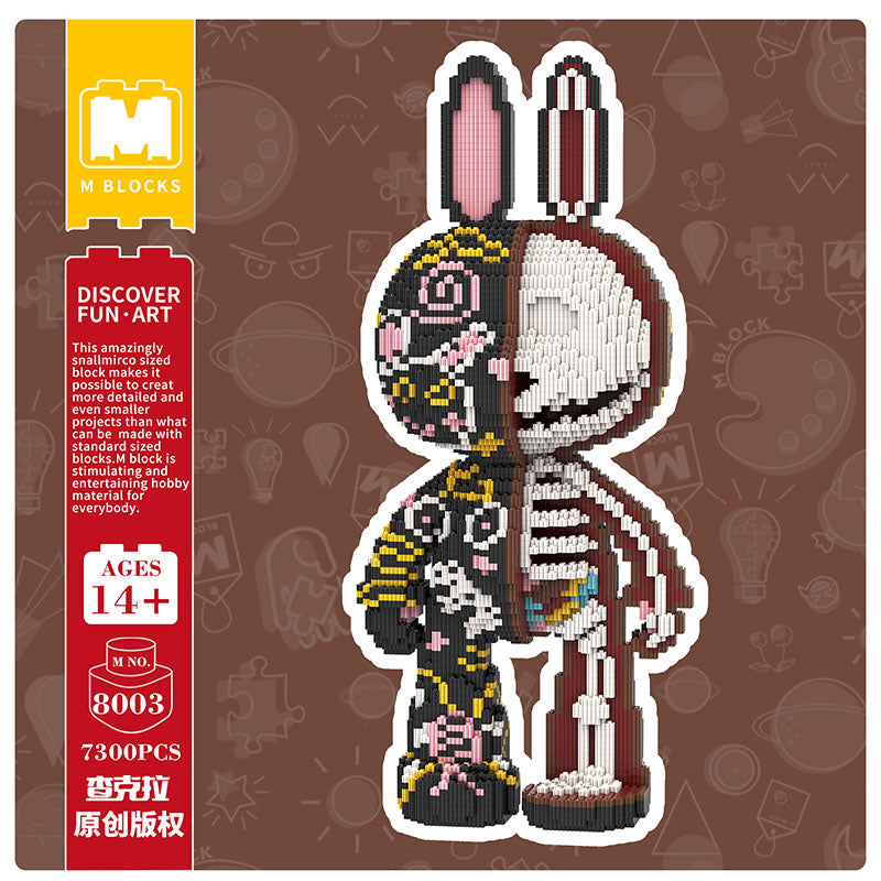 【55cm】M8003 Half resolved graffiti rabbit