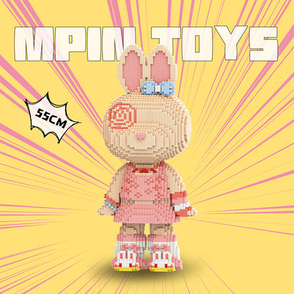 【55cm】M8013 Pink skirt PP pie rabbit