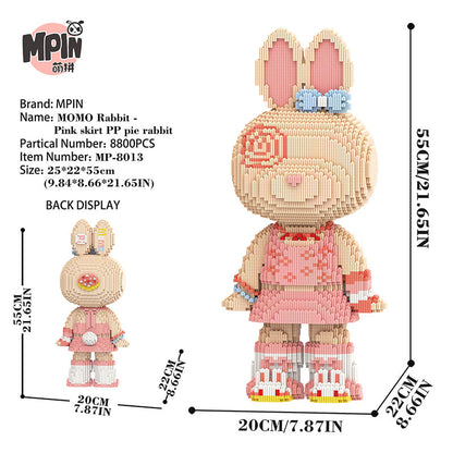 【55cm】M8013 Pink skirt PP pie rabbit