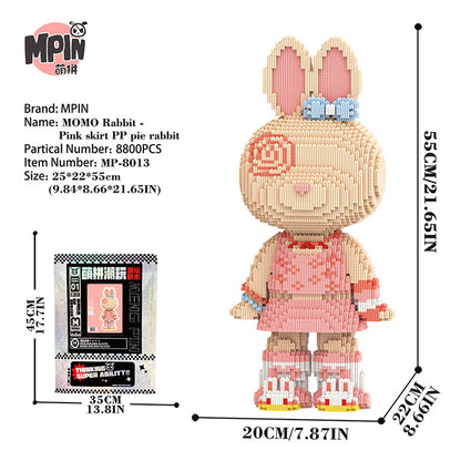 【55cm】M8013 Pink skirt PP pie rabbit