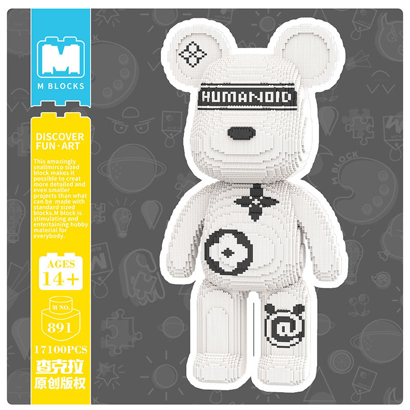 【80cm】M891 Black and white big brand big bear