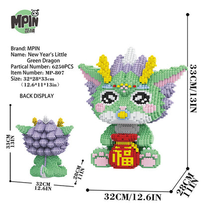【33cm】M807 New Year's Little Green Dragon